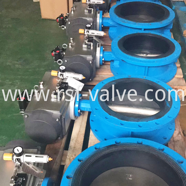 Pneumatic Double Flange Butterfly Valve